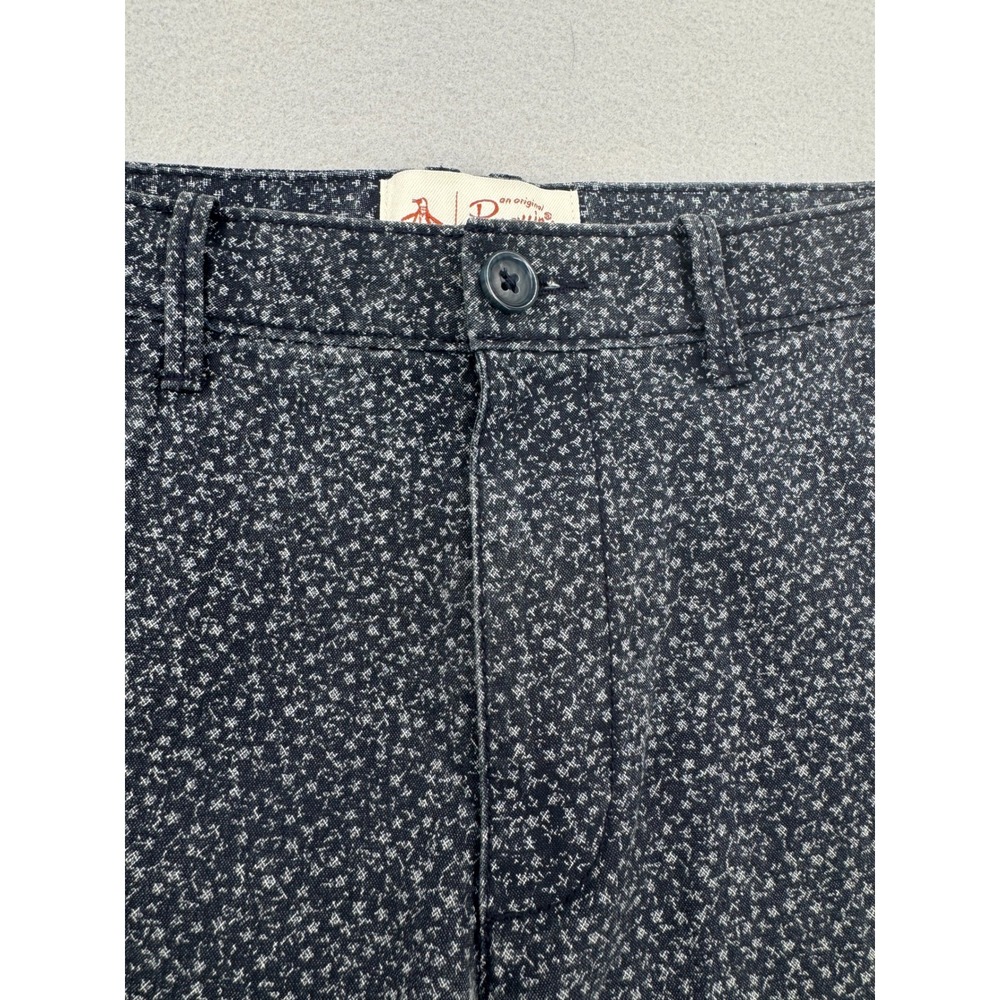 Original Penguin Mens Navy Blue Floral 8" Inseam Cotton Chino Shorts Size 31β - Picture 2 of 12